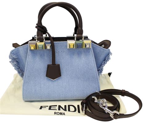 fendi tote bag price|Fendi denim tote bag.